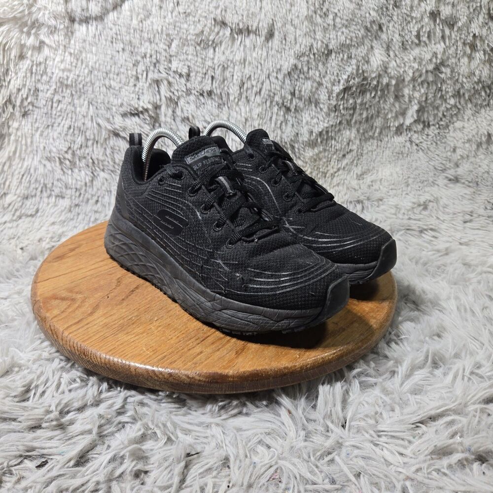 Skechers Work Athletic Sneaker Black Slip Resistant Women 9 Ultra Go Work Mesh